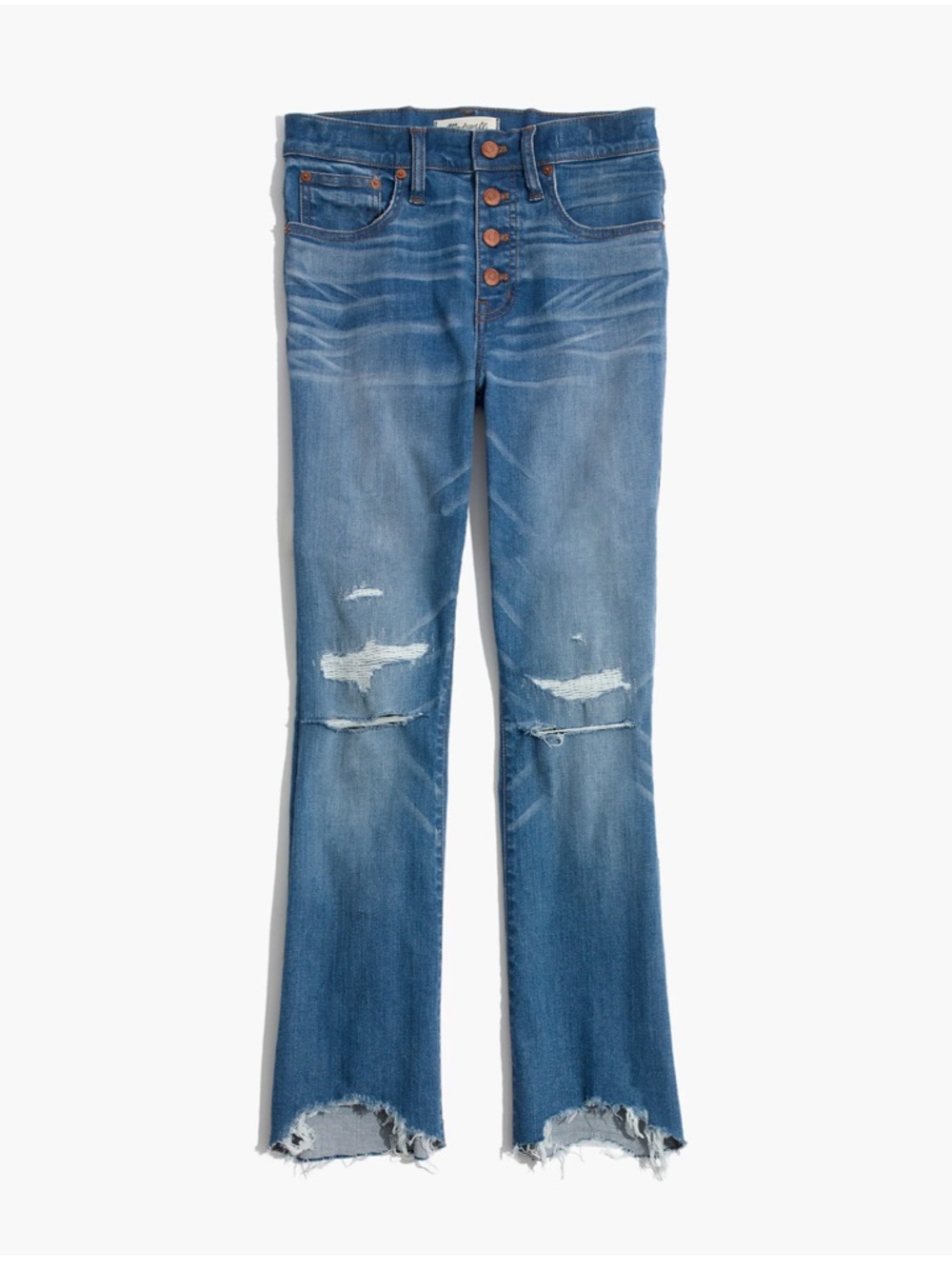 Cali Demi-Boot Jeans in Bronson Wash: Button-Front Edition